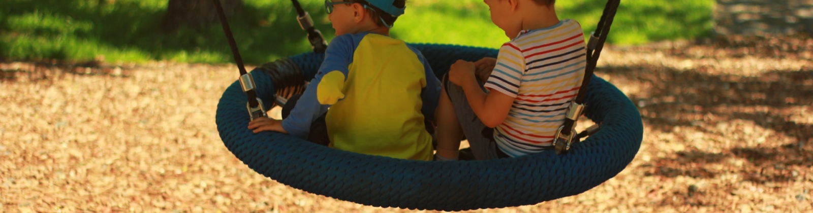 Children on a swing