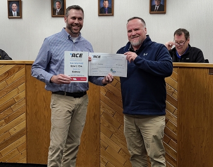 Sidney receives ACE check