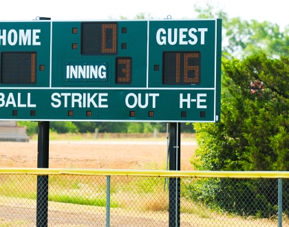 baseball scoreboard