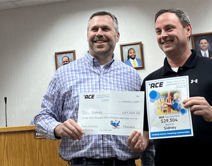 Sidney receives ACE revenue return check