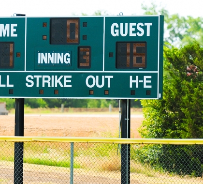 baseball scoreboard