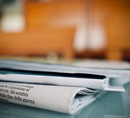 stack of newspapers