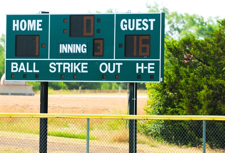 baseball scoreboard